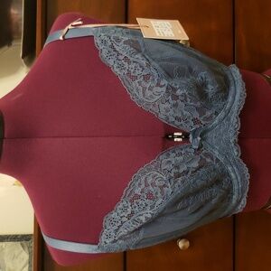 NWT Panache Solid Navy Lois Balconnet Lace Underwire Bra Size UK 30G